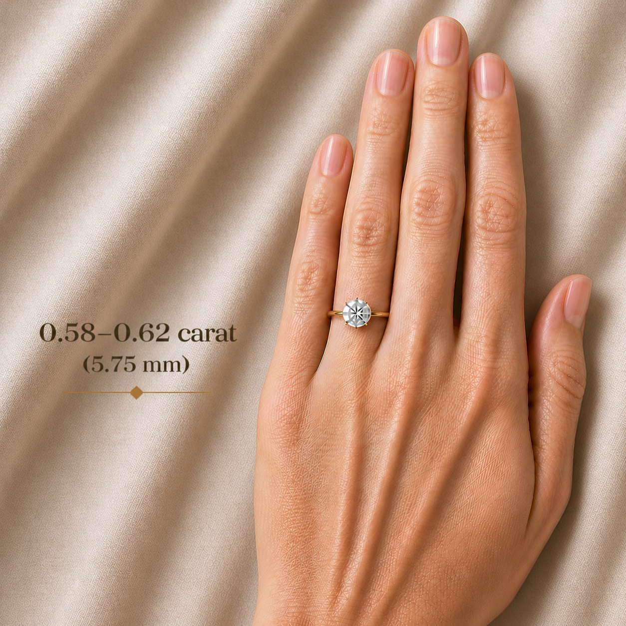 0.58-0.62 ct, Laboratory Grown Diamond