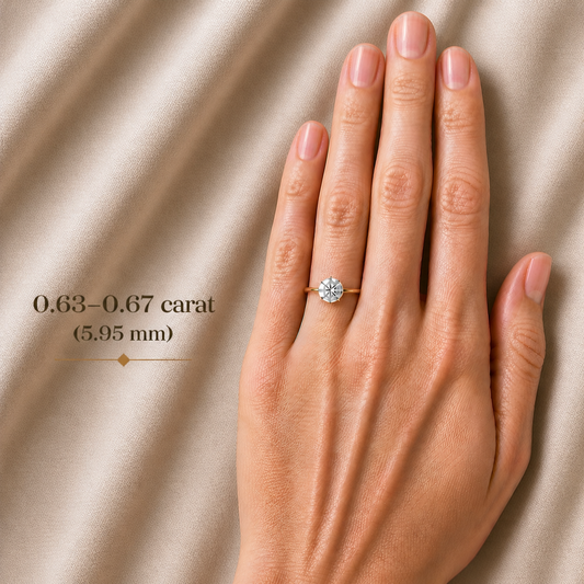 0.63-0.67 ct, Laboratory Grown Diamond