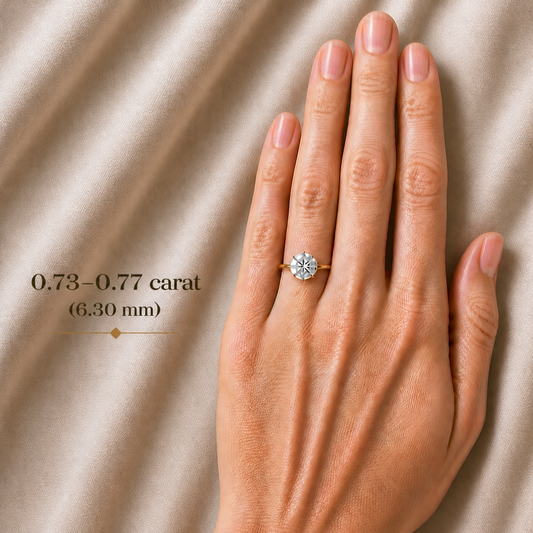 0.73-0.77 ct, Laboratory Grown Diamond