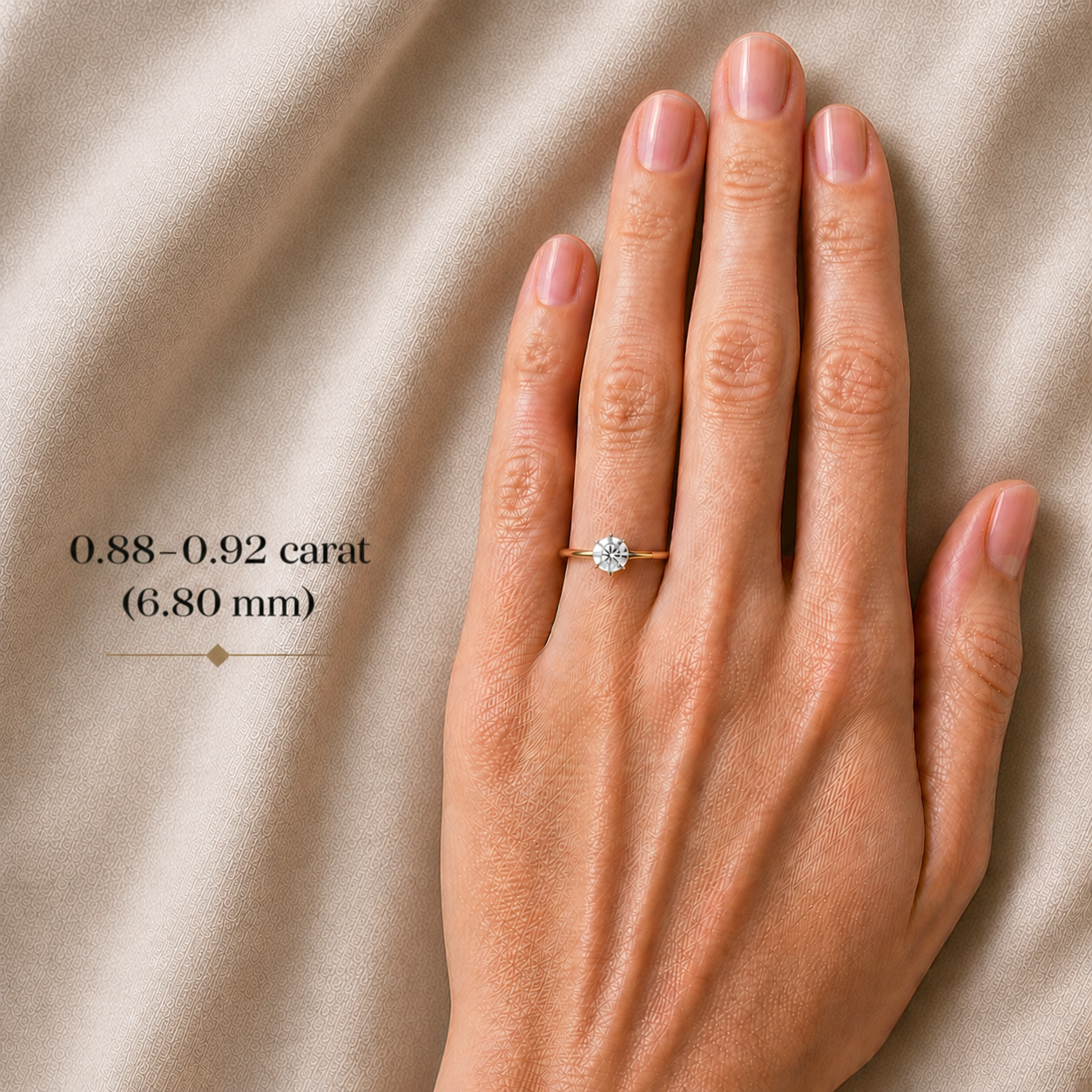0.88-0.92 ct, Laboratory Grown Diamond