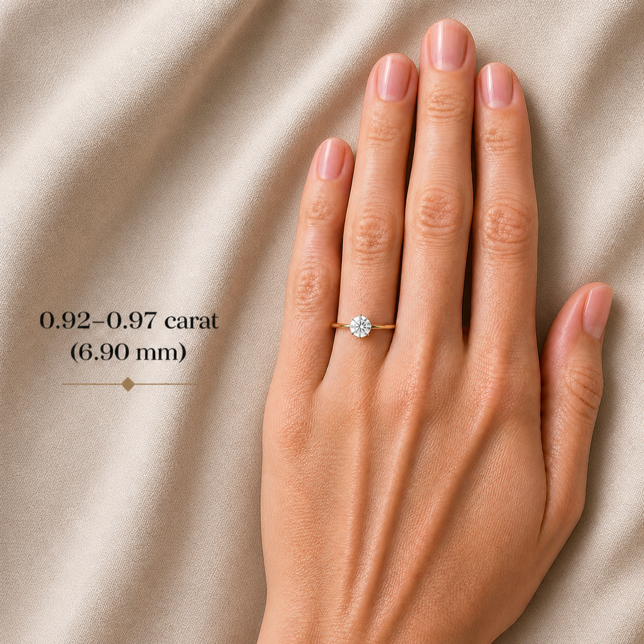 0.92-0.97 ct, Laboratory Grown Diamond